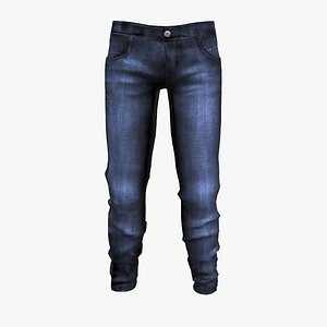 Male Skinny Jeans Pants 3D model