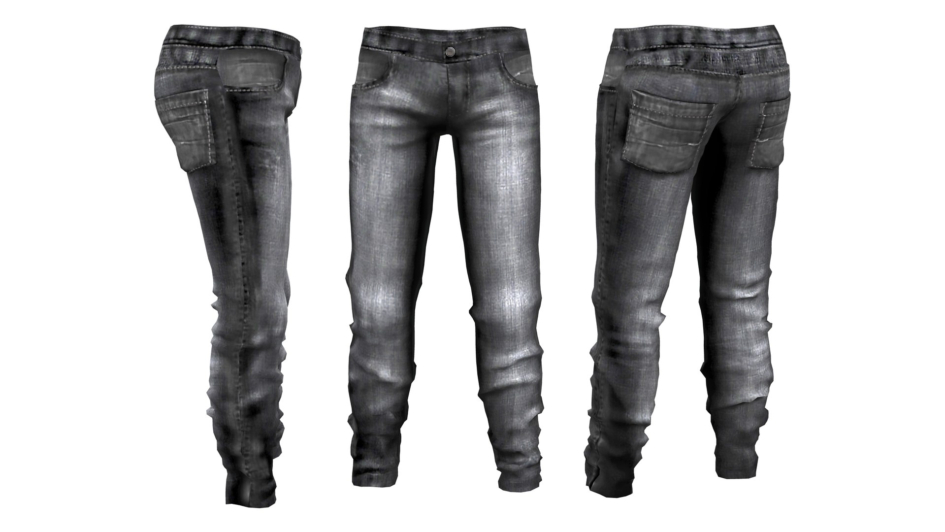 Male Skinny Jeans Pants 3D model - TurboSquid 1808947