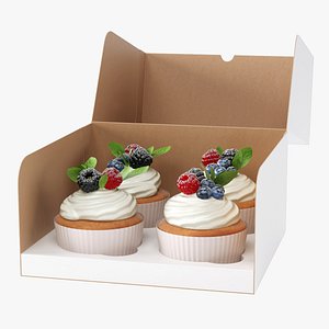 Cupcake Package Box 3D model