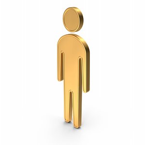 3D Men Gold Symbol model