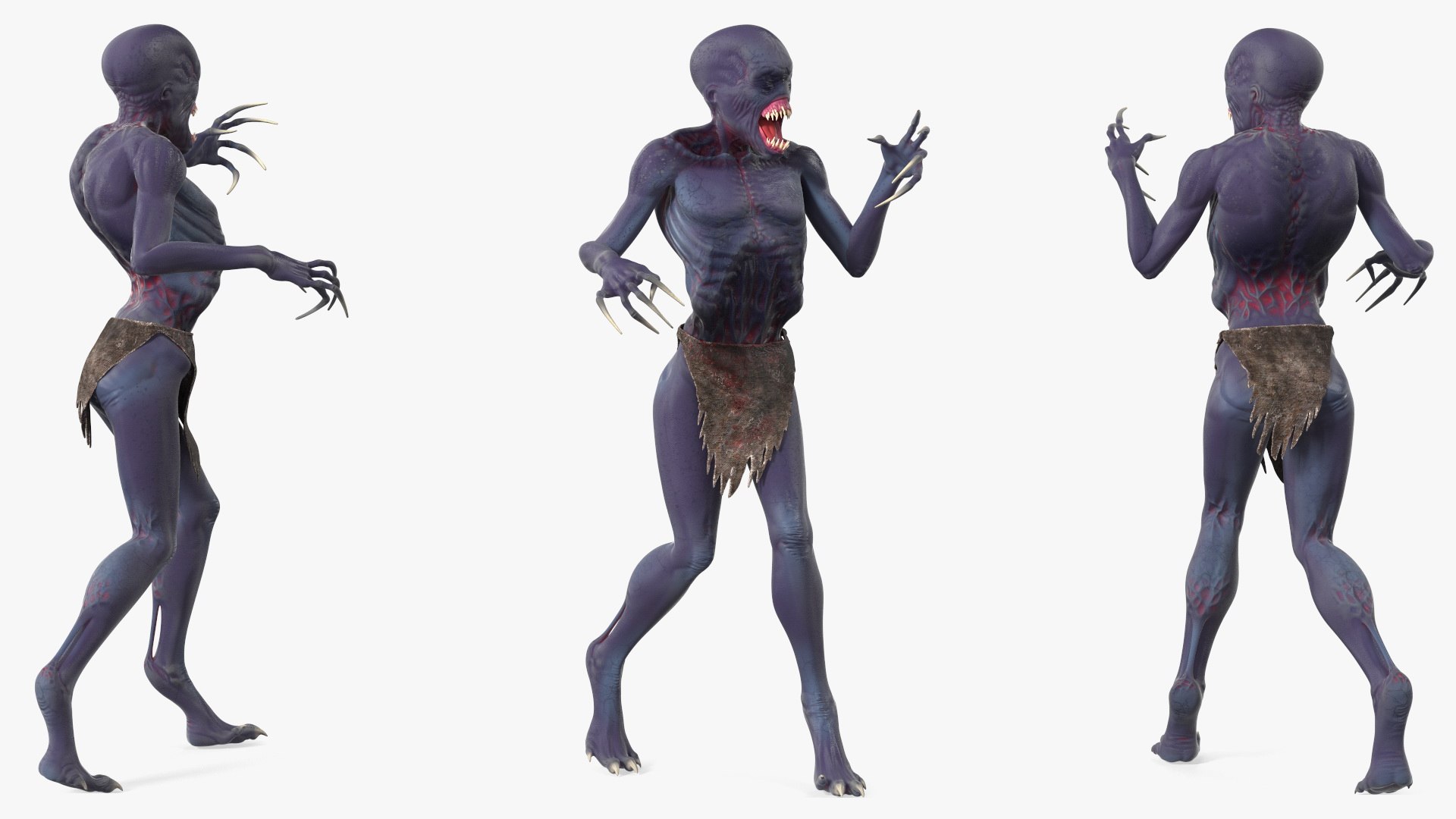 Scary Creature Standing Pose 3D model preview