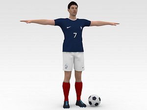3D model Soccer Player France