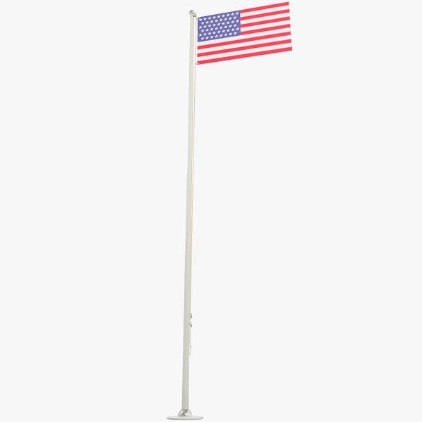 American Flag V6 3D model