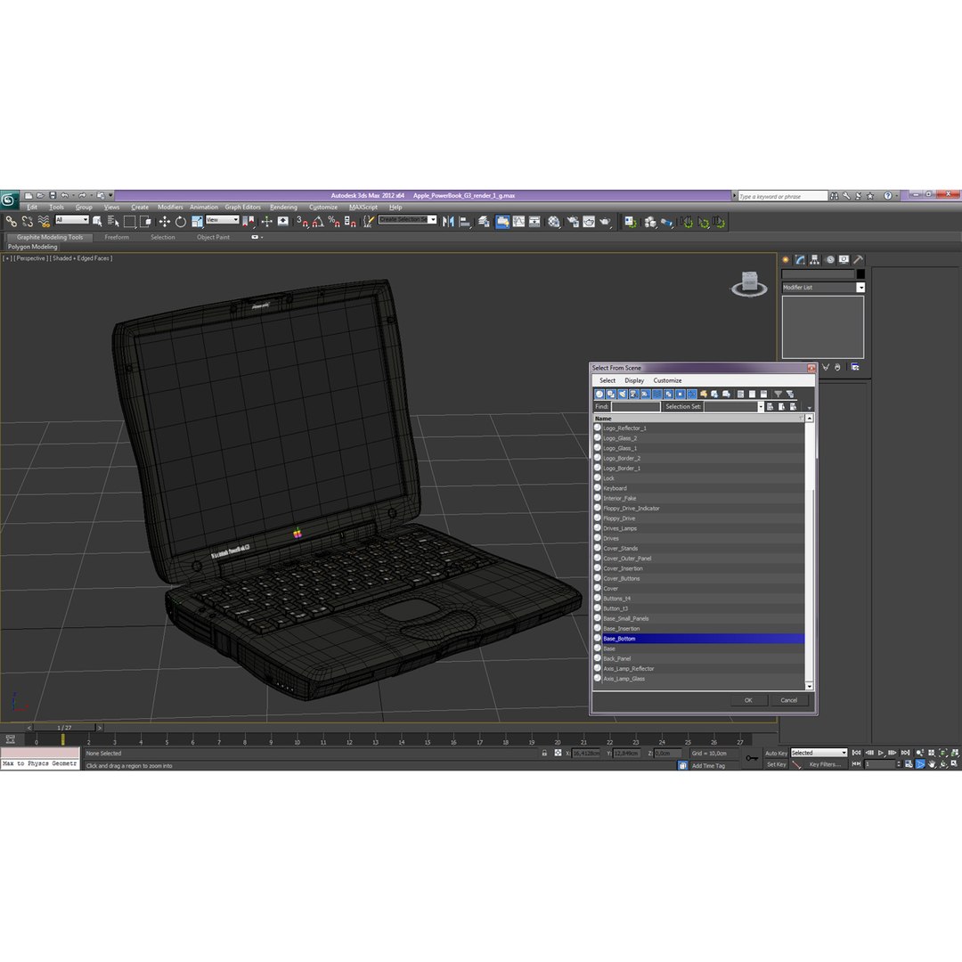Apple Powerbook G3 Modeled Max