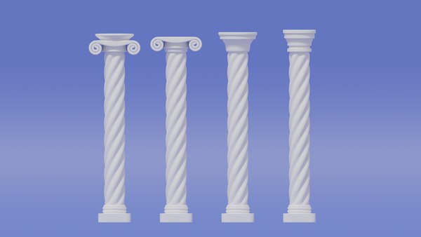 Greek and Roman Twisted Columns 3D model - TurboSquid 1947292