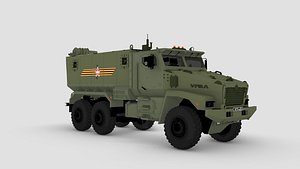 Ural Typhoon U Military Transporter 3D model