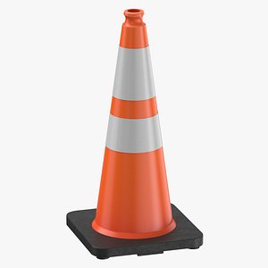 3D Safety Cone 02 28 Inch Clean and Dirty model