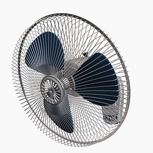 functional wall fan 3d 3ds
