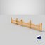 3D scalloped fence section