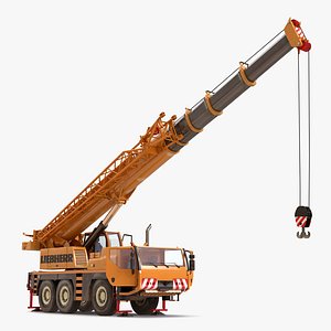 3d compact mobile crane liebherr model