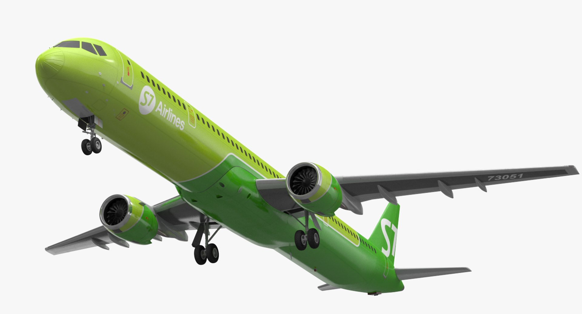 MC 21 S7 Airlines Rigged 3D Model 3D model preview