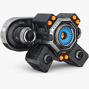 3D sci-fi engine model