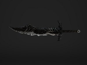 sword metal black 3D model