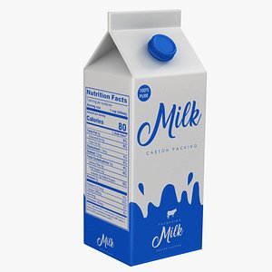 3D Milk Carton Box 1 model