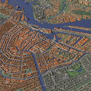 3D Netherlands - cities set model