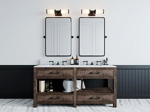 3D double sink vanity