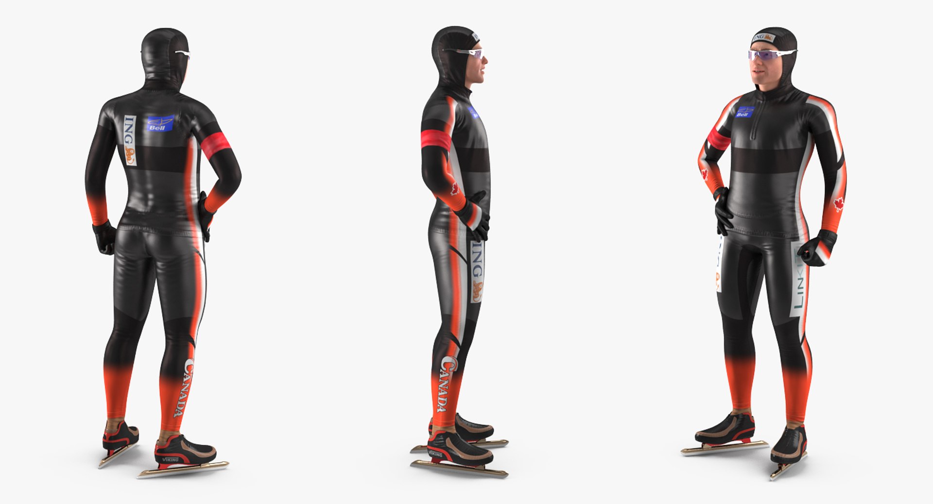 Speed Skater 2 Rigged 3D Model - TurboSquid 1151078