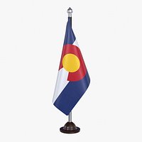 USA States colorado Flag Stand