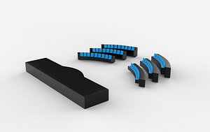 conference room layout 3D model