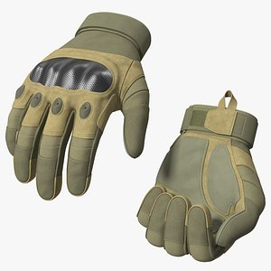 Special Gloves Airsoft Khaki Fur Rigged