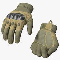 Special Gloves Airsoft Khaki Fur Rigged
