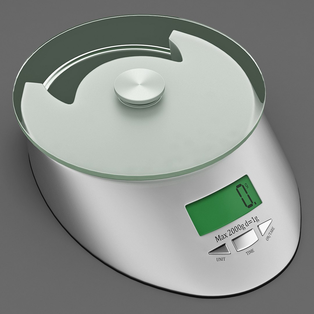 Kitchen Digital Scales 3 3d Model