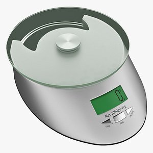 kitchen digital scales 3 3d model