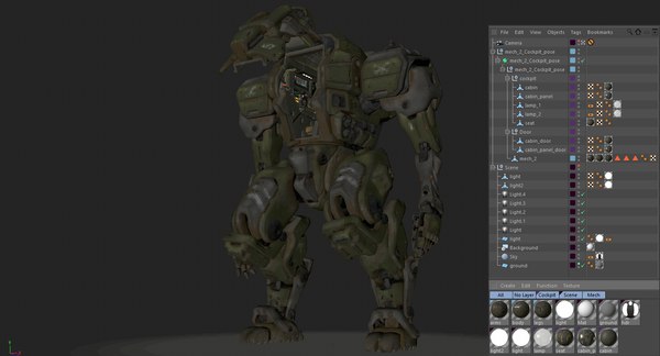 3D mech cockpit model - TurboSquid 1310446