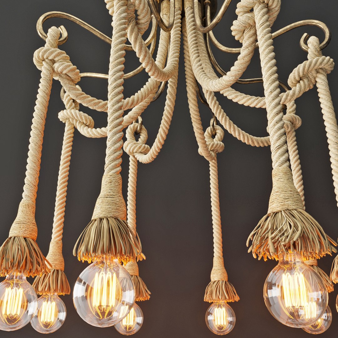 Chandelier Rope 8 Loft 3D Model - TurboSquid 1566822