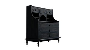 Closet  wooden furniture 01 3D model