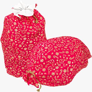 Santa Bags Collection V3 3D model