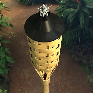 3D Tiki Torch Model