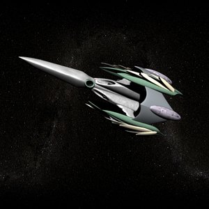 3d space ship model