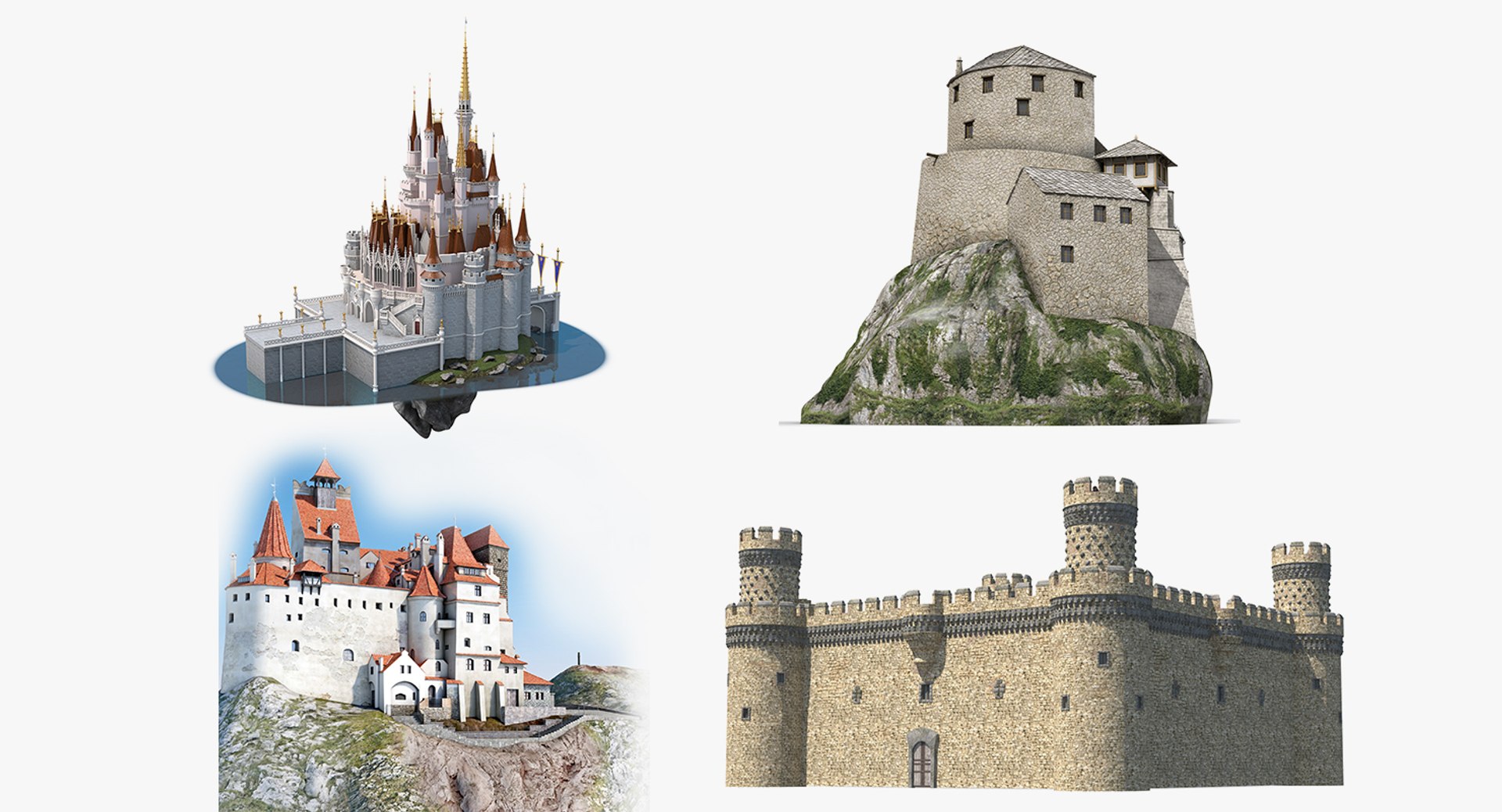 3D Model Castles 2 - TurboSquid 1502835