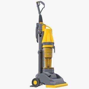 stand vacuum cleaner yellow 3d c4d
