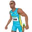 3D rigged sprinter model