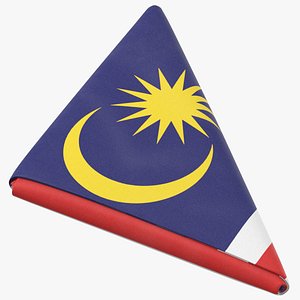 3D flag folded triangle malaysia