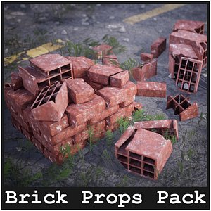 Bricks Package  44 Assets 3D model