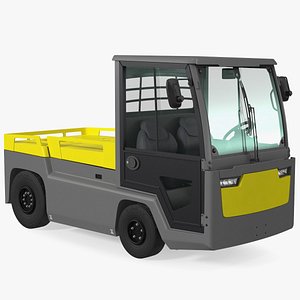 Electric Tow Tractor with Driver Cabin 3D model