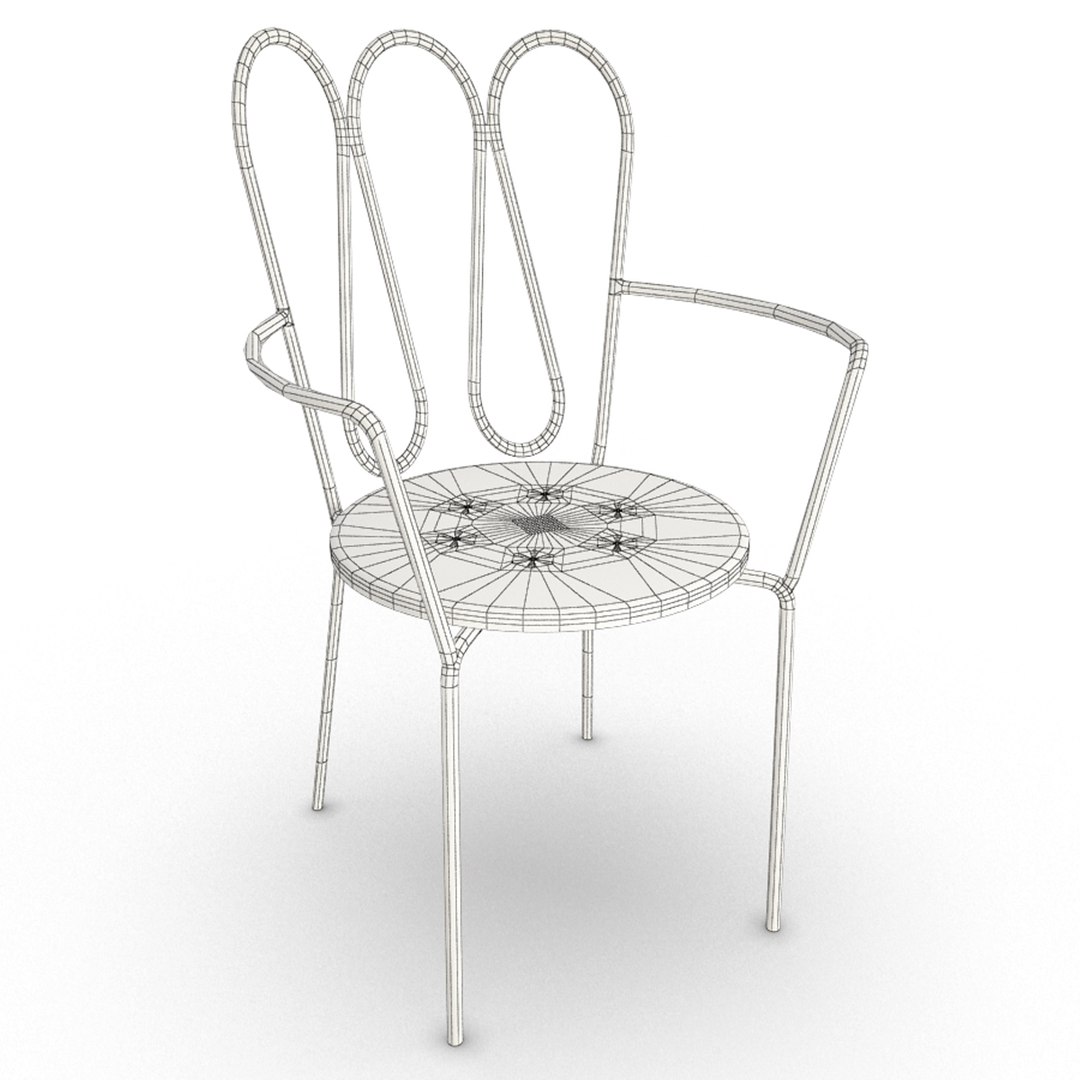 Fleurs Metallic Outdoor Furniture 3D Model - TurboSquid 1442952