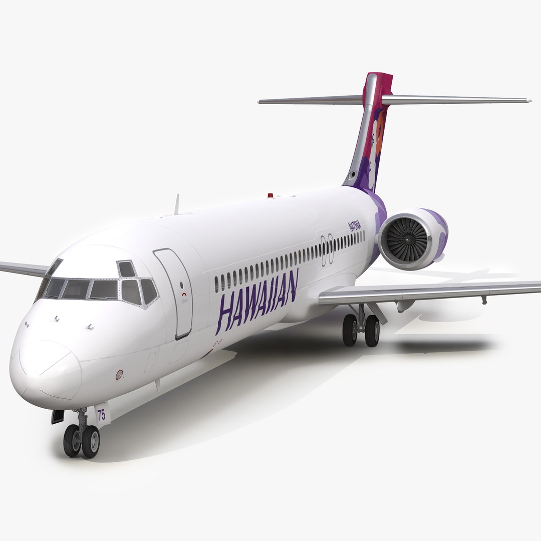 Boeing 717-200 Hawaiian Airlines 3D model preview