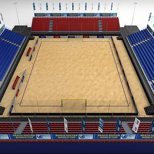 beach soccer stadium 3d model