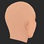 Tête de Leonardo DiCaprio en low poly