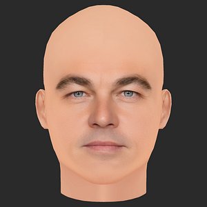 Low Poly Leonardo DiCaprio Head 3D model