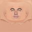 Tête de Leonardo DiCaprio en low poly