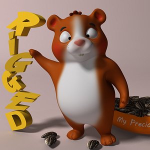 Cartoon Hamster Rigged