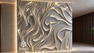 3D decor set wall panel wall relief mural CNC 46