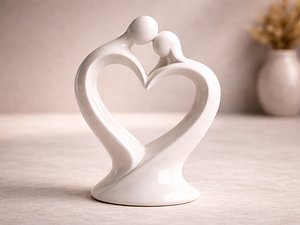 3D model Abstract couple in heart shape - 3D Print model