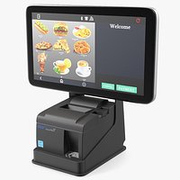 Digital Touchscreen POS System Screen On