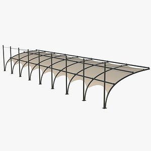 Car Parking Tensile Structure 3D model